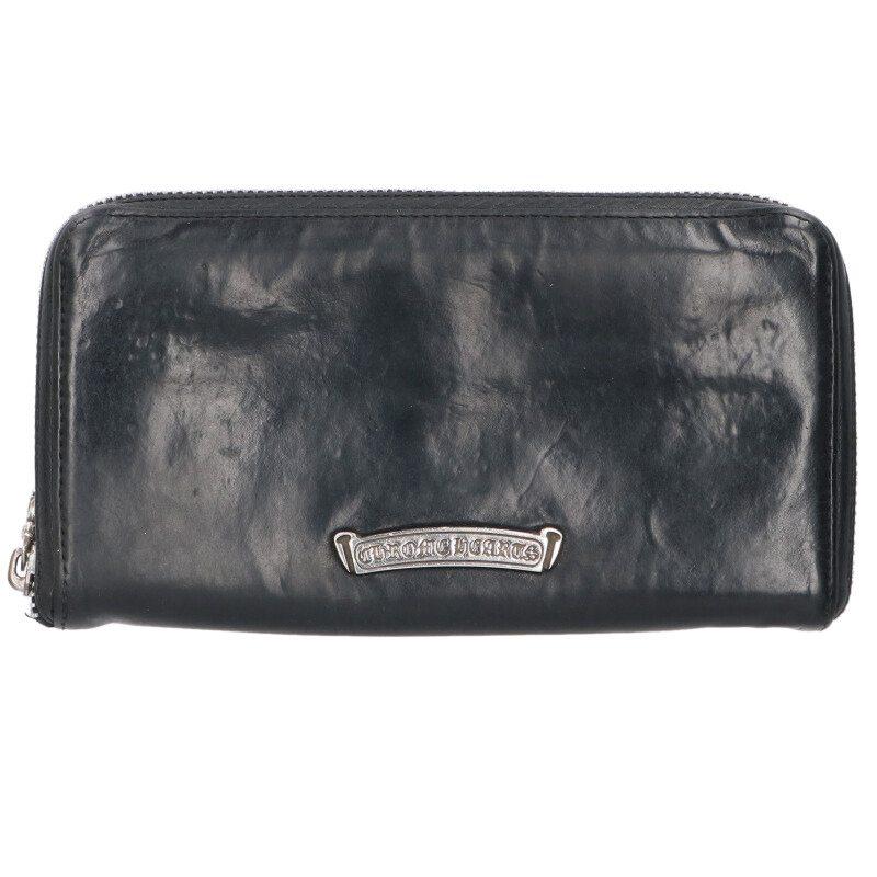 未使用☆クロムハーツ ゼロピラミッドスタッズコーナーラウンドジップウォレット CHROME HEARTS（クロムハーツ） REC F ZIP ゼロピラミッドスタッズ