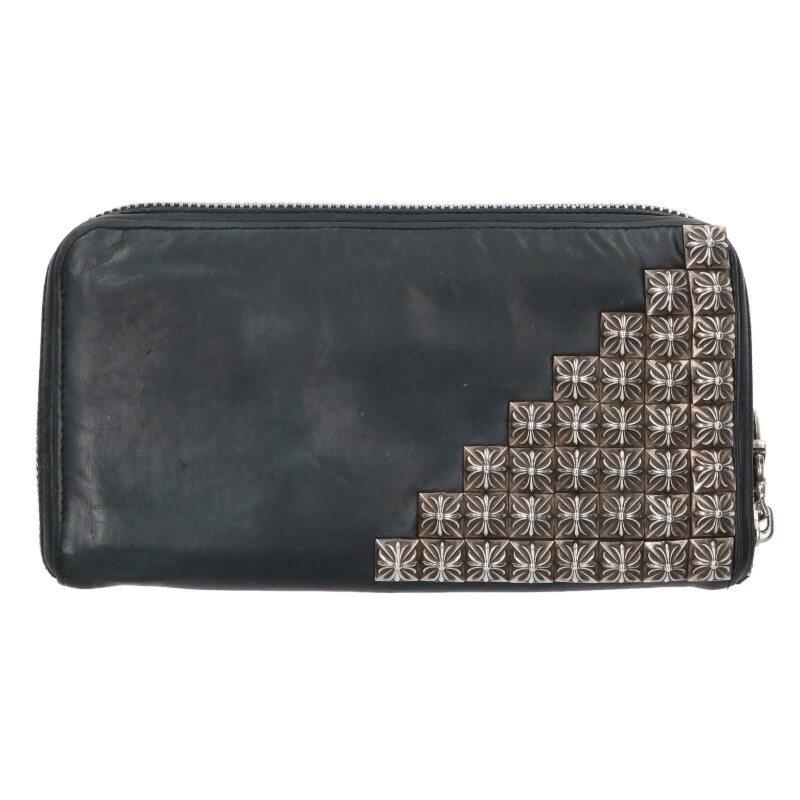 クロムハーツ／REC F ZIP ゼロピラミッドスタッズコーナーウォレット CHROME HEARTS（クロムハーツ） 財布 REC F ZIP ゼロピラミッド