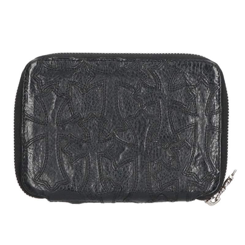 クロムハーツ  BANK ROBBER CEM LOADED/バンクローバー セメタリークロスラウンドジップレザーウォレット財布 メンズ CHROME HEARTS（クロムハーツ） 財布 BANK ROBBER CEM LOADED バン