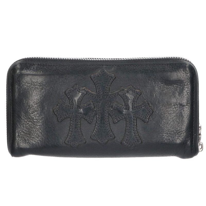 クロムハーツ REC F ZIP 3クロスラウンドジップレザー ウォレット 財布 CHROME HEARTS（クロムハーツ） REC F ZIP 3クロスラウンドジップ
