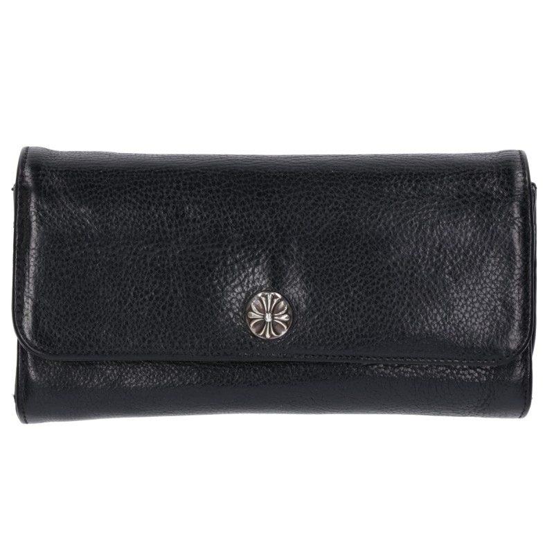 【新品未使用】クロムハーツ ジュディ レザーウォレット 黒 2026年6月購入 CHROME HEARTS（クロムハーツ） JUDY ジュディ クロスボタンレザー