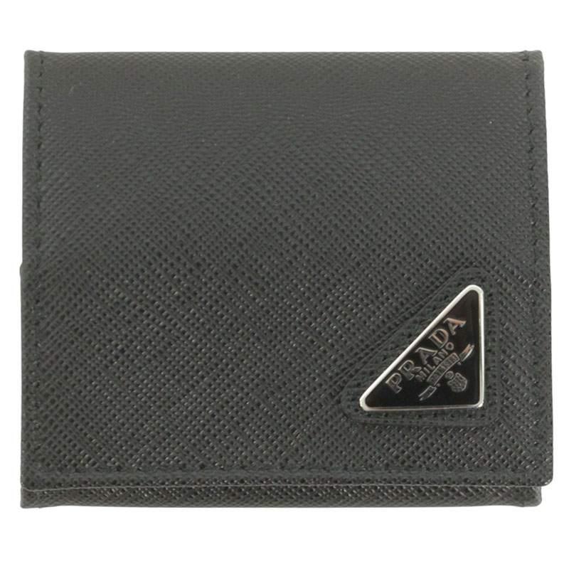 PRADA（プラダ） 2MM935 トライアングルロゴサフィアーノレザーコイン