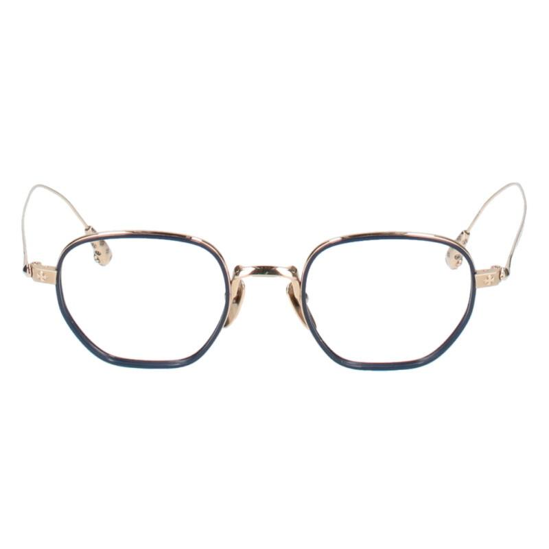 クロムハーツ サイズ:48□21-150  BONE PRONE I CHプラステンプルメタルフレームアイウェア眼鏡 中古 GZ11 CHROME HEARTS（クロムハーツ） 眼鏡 サイズ:48□21-150 BONE PRONE I