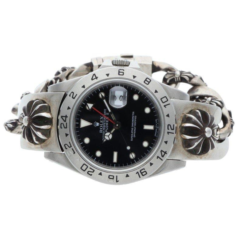 クロムハーツ  Ref.16570/エクスプローラーII ファンシーリンク腕時計 メンズ CHROME HEARTS（クロムハーツ） Ref.16570 エクスプローラーII