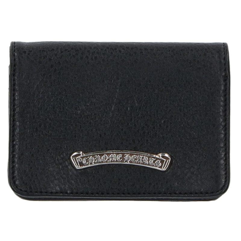 クロムハーツ DOUBLE SIDE ダブルサイド ダガー装飾レザーカードケース  