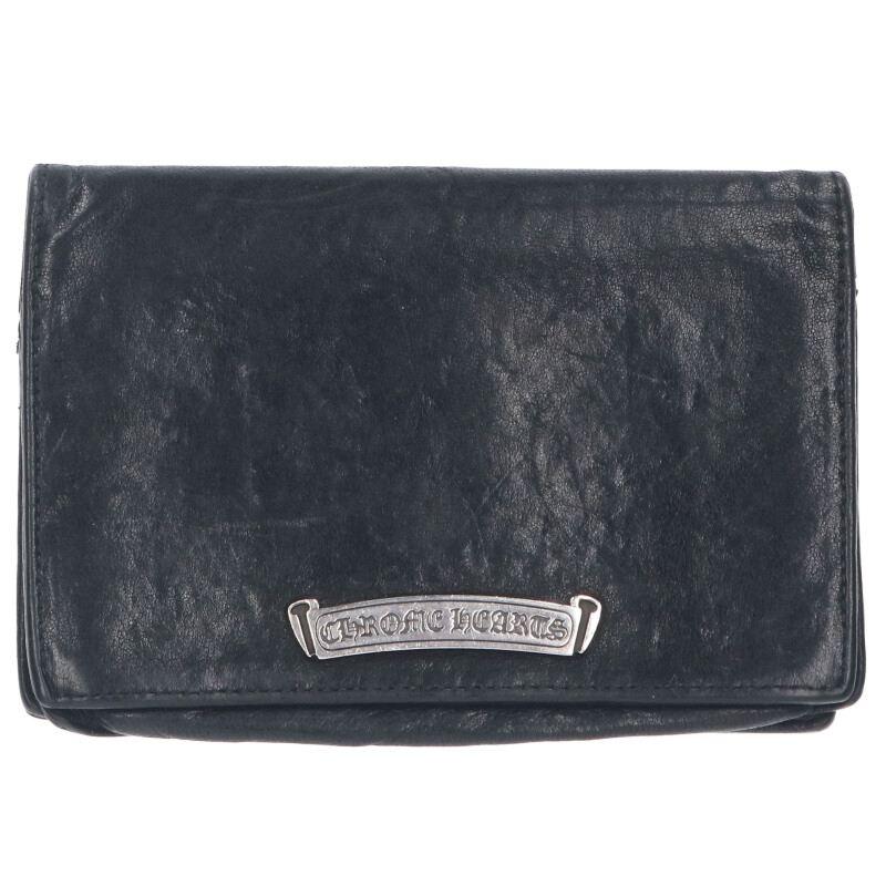 クロムハーツ  スクロールラベルカードケース 中古 SS07 CHROME HEARTS（クロムハーツ） スクロールラベルカードケース 中古