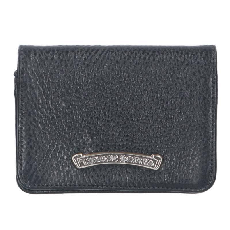クロムハーツ   CRD CSE3PKTWDV1 アーチロゴプレート3ポケットレザーカードケース 中古 OK15 CHROME HEARTS（クロムハーツ） カードケース CRD CSE3PKTWDV1
