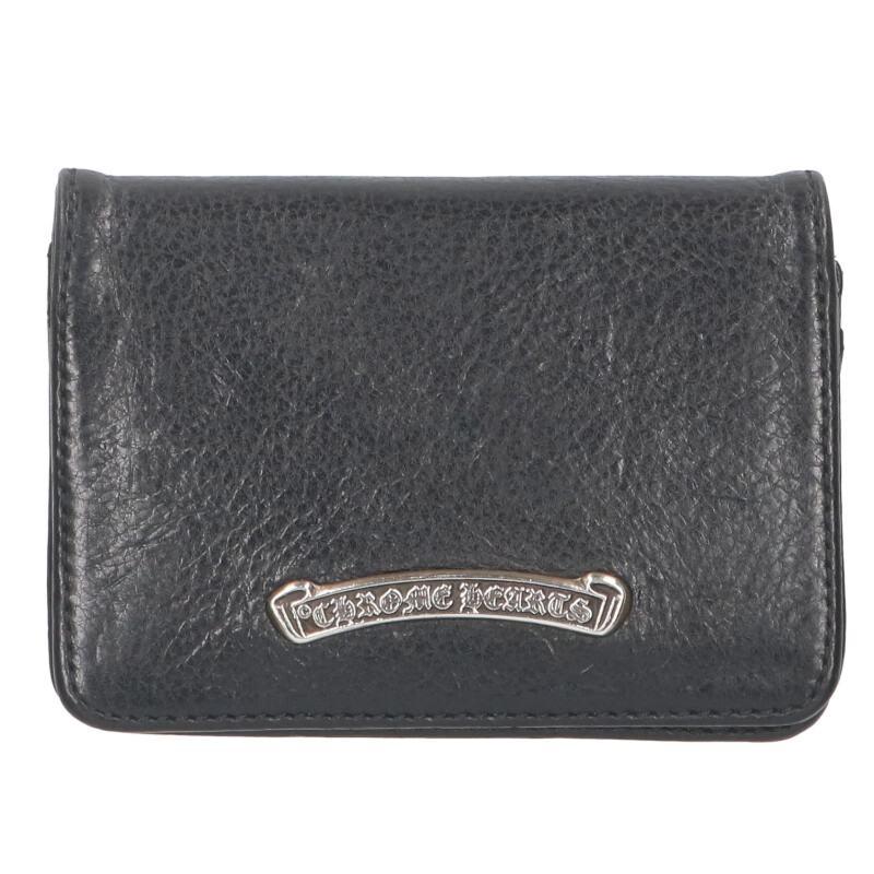 クロムハーツ   CRD CSE3PKTWDV1 アーチロゴプレート3ポケットレザーカードケース 中古 GZ11 CHROME HEARTS（クロムハーツ） カードケース CRD CSE3PKTWDV1