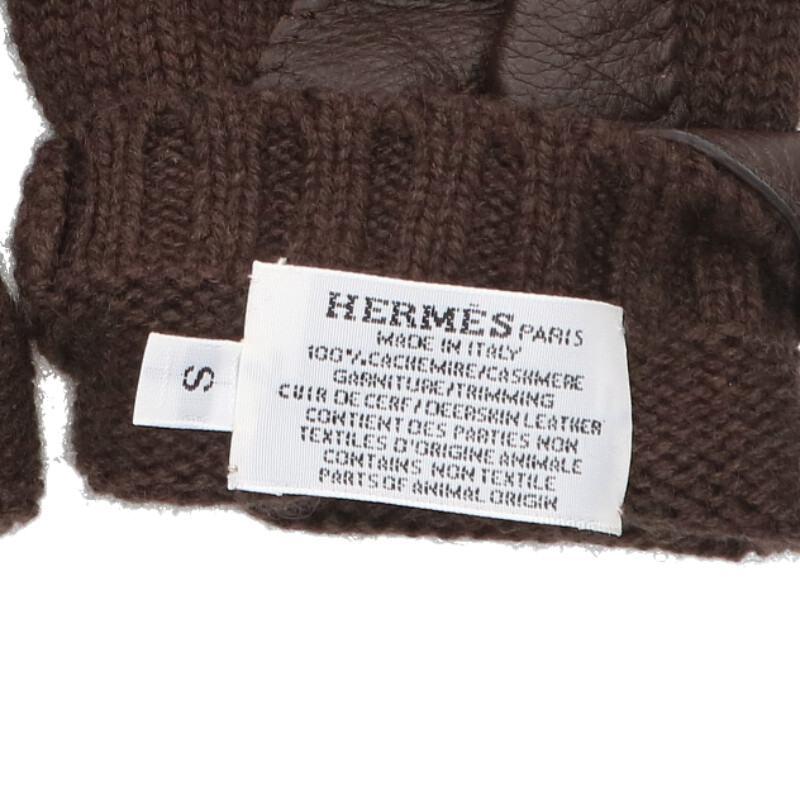 HERMES（エルメス） 手袋 サイズ:S リオネル カシミアセリエボタン手袋
