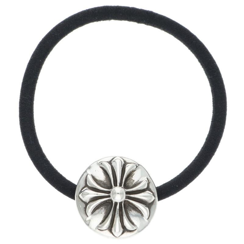 CHROME HEARTS クロムハーツ クロスボールボタンヘアゴム シルバー  