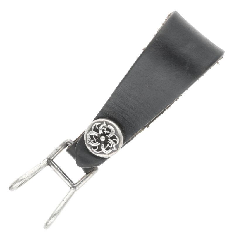 クロムハーツ   BELT LOOP ケルティックボールボタンレザーベルトループ 中古 FK04 CHROME HEARTS（クロムハーツ） BELT LOOP ケルティックボールボタン