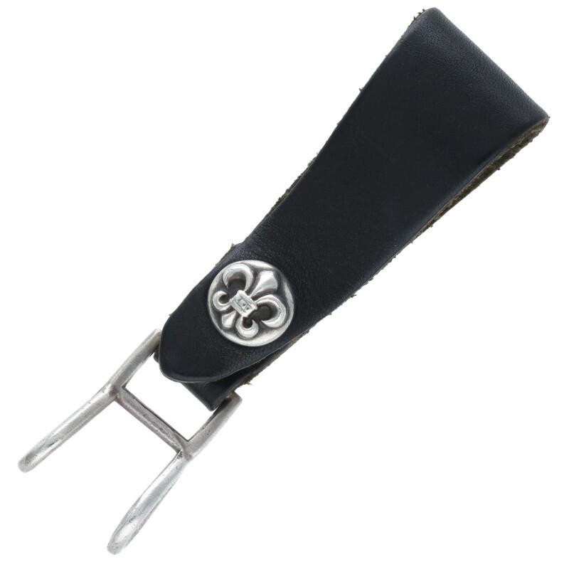 クロムハーツ   BELT LOOP BSフレアボールボタンレザーベルトループ 中古 OS06 CHROME HEARTS（クロムハーツ） ベルトループ BELT LOOP BSフレア