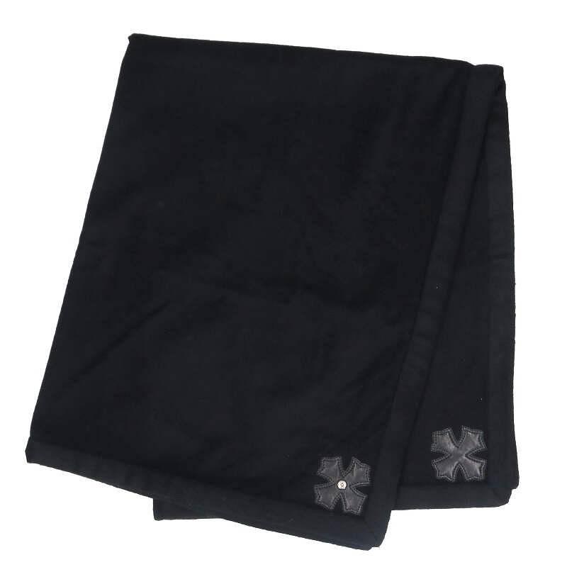 クロムハーツ  クロスパッチ付きカシミアブランケット 中古 SJ02 CHROME HEARTS（クロムハーツ） ブランケット クロスパッチ付き