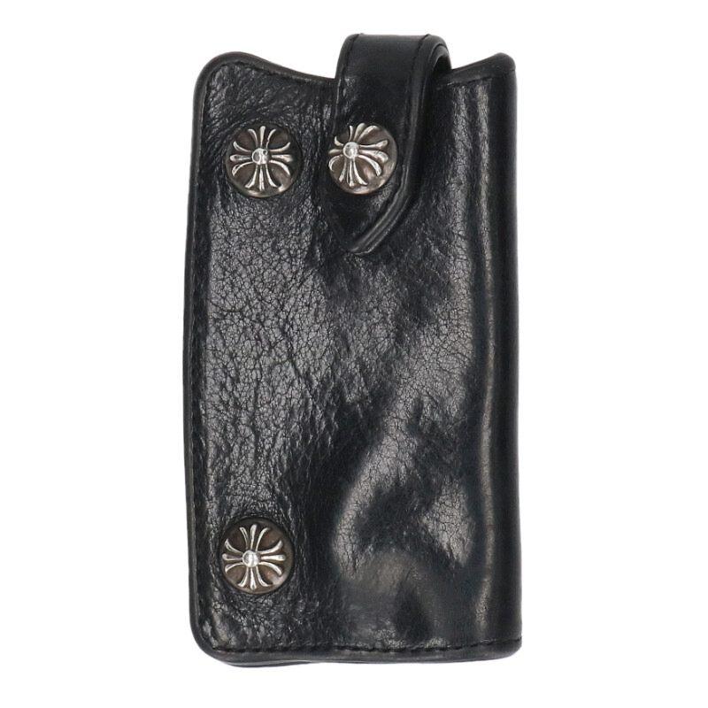 CHROME HEARTS クロムハーツ クロスボールボタン レザーキーケース