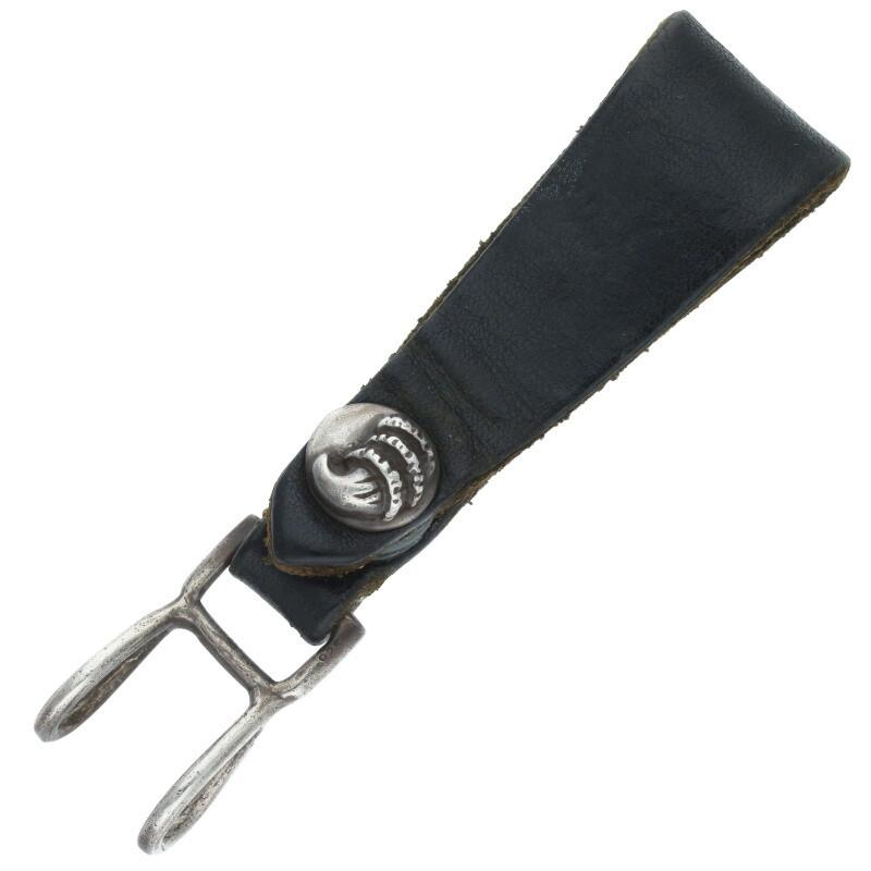 クロムハーツ   BELT LOOP クロウボールボタンレザーベルトループ 中古 SJ02 CHROME HEARTS（クロムハーツ） ベルトループ クロウボールボタン