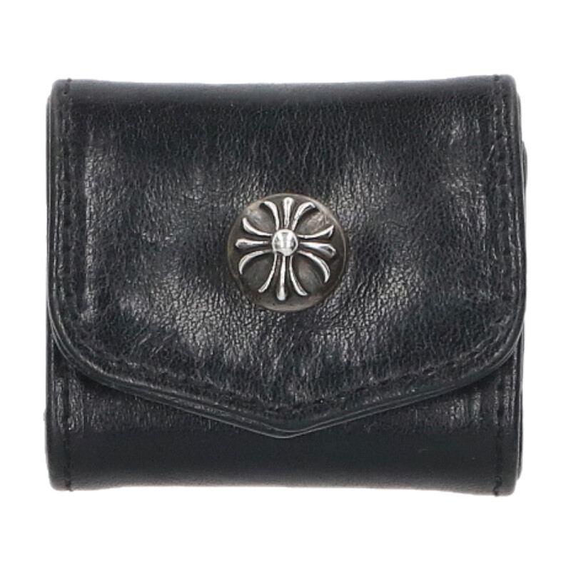 クロムハーツ  クロスボタンメモレザーケース 中古 SS07 CHROME HEARTS（クロムハーツ） クロスボタンメモレザーケース 中古