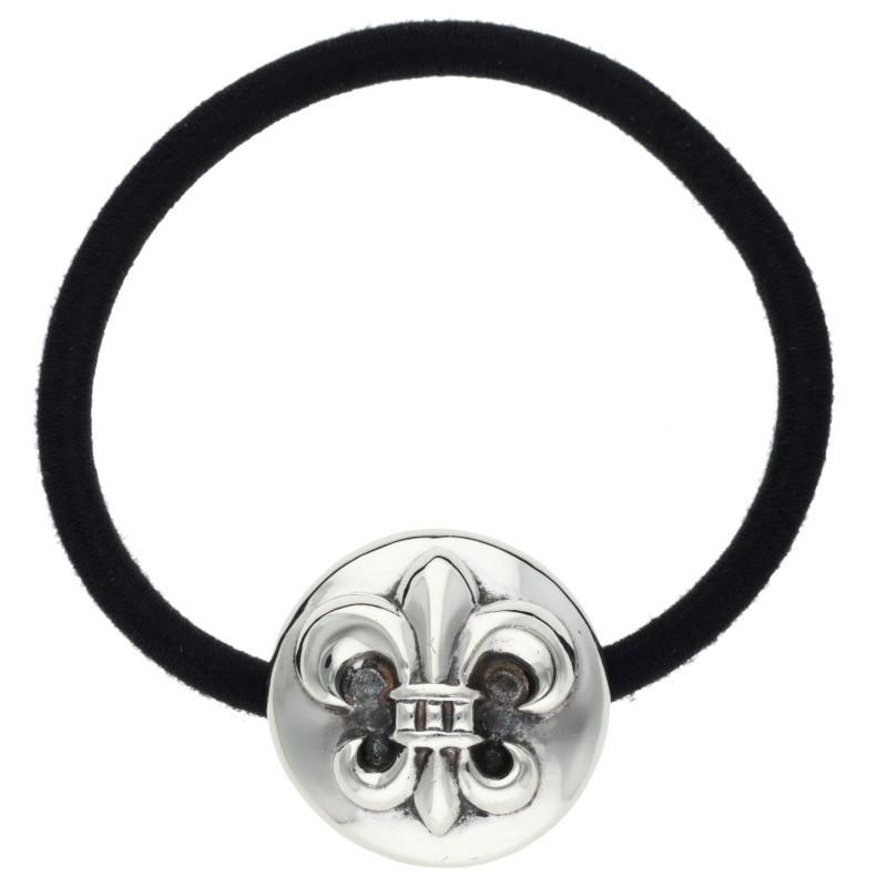 美品CHROME HEARTS (クロムハーツ) フレア ヘアバンド コンチョ CHROME HEARTS（クロムハーツ） HAIRBAND BSフレアボタンヘアゴム