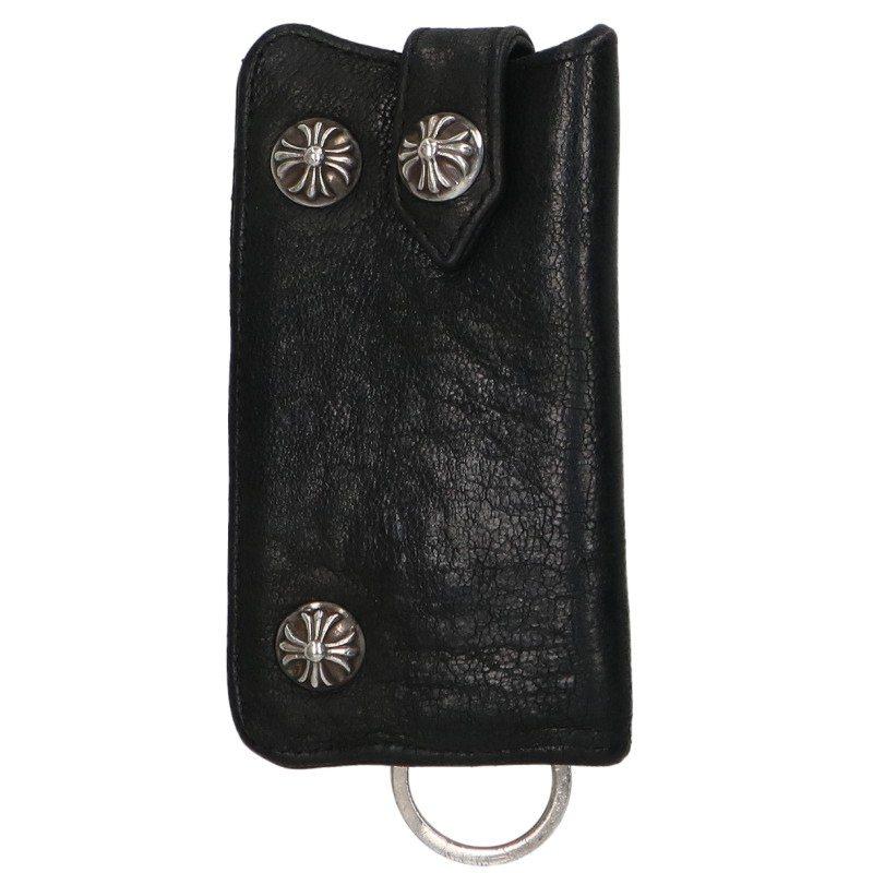 CHROME HEARTS（クロムハーツ） KEY CASE クロスボールボタンレザー