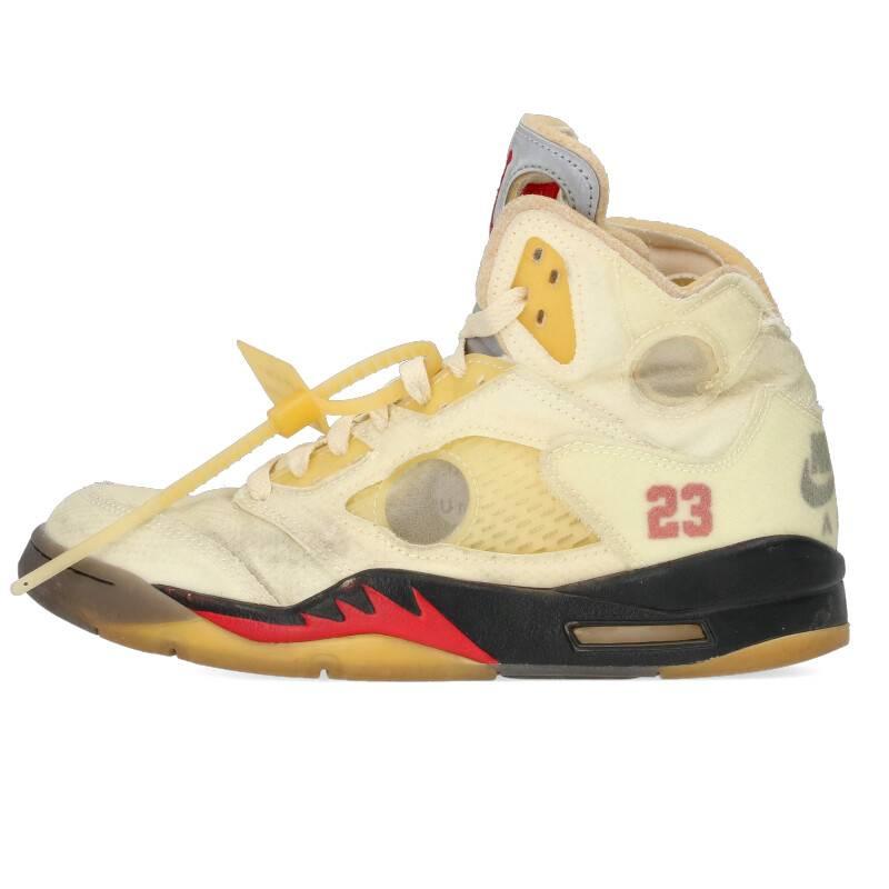 ナイキ オフホワイト NIKE OFF-WHITE AIR JORDAN 5 SAIL DH8565-100