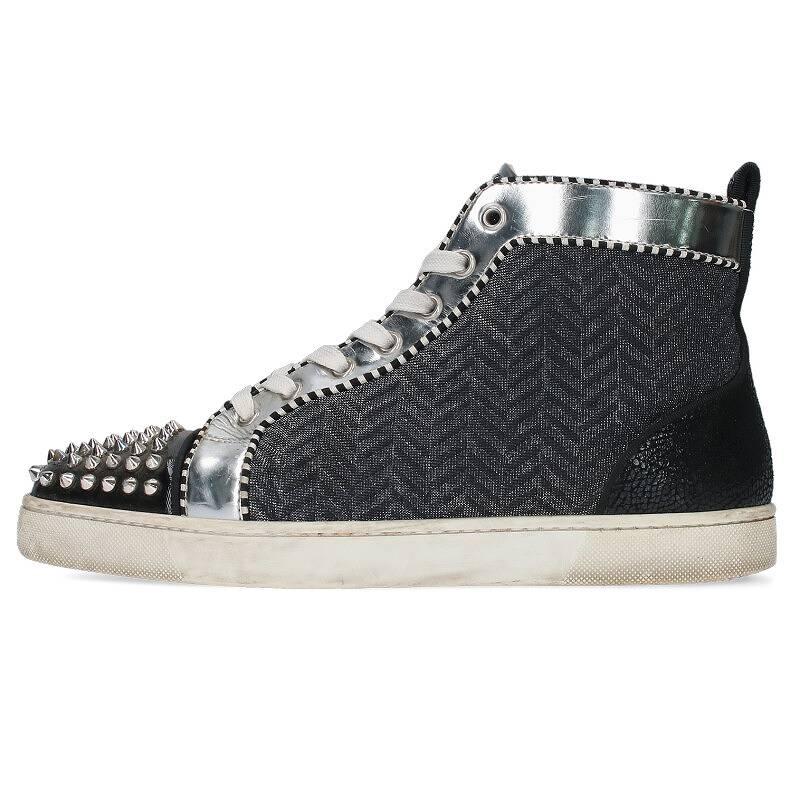 クリスチャンルブタン LOU SPIKES スタッズ装飾ハイカットスニーカー