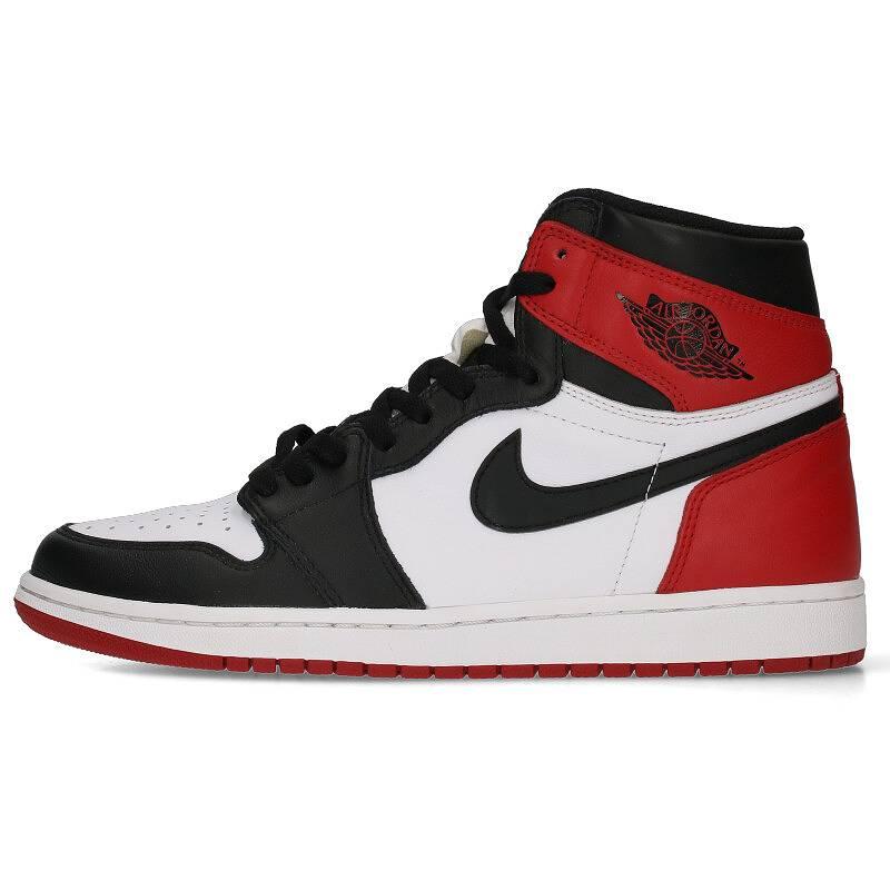 ナイキ スニーカー AIR JORDAN 1 RETRO HIGH OG BLACK TOE 555088-125 