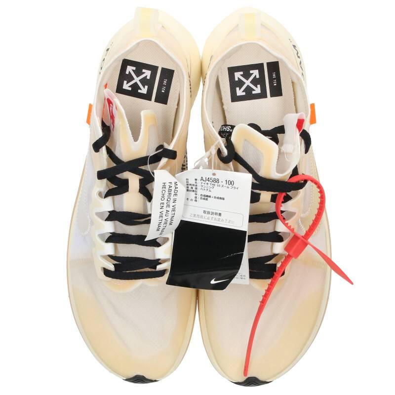 ナイキ オフホワイト NIKE OFF-WHITE ZOOM FLY AJ4588-100 サイズ:27cm ズームフライスニーカー 中古 BS99｜rinkan｜03