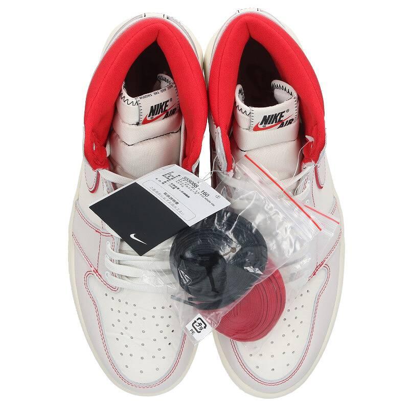 ナイキ NIKE Air Jordan 1 Retro High OG Sail/University Red 28.5cm エアジョーダン1レトロハイオージーファントムスニーカー 中古 BS99｜rinkan｜04