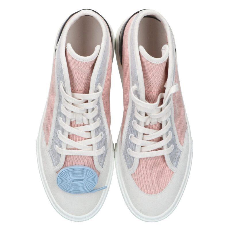 エルメス サイズ:42.5  ENJOY エンジョイ ミドルカットキャンバススニーカー 中古 BS55 HERMES（エルメス） サイズ:42.5 ENJOY エンジョイ ミドルカット