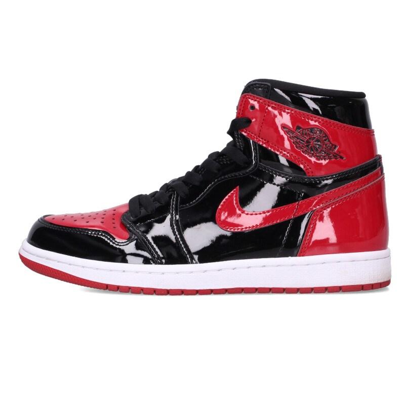NIKE ナイキ 26cm AIR JORDAN 1 RETRO HIGH OG PATENT BRED エア 