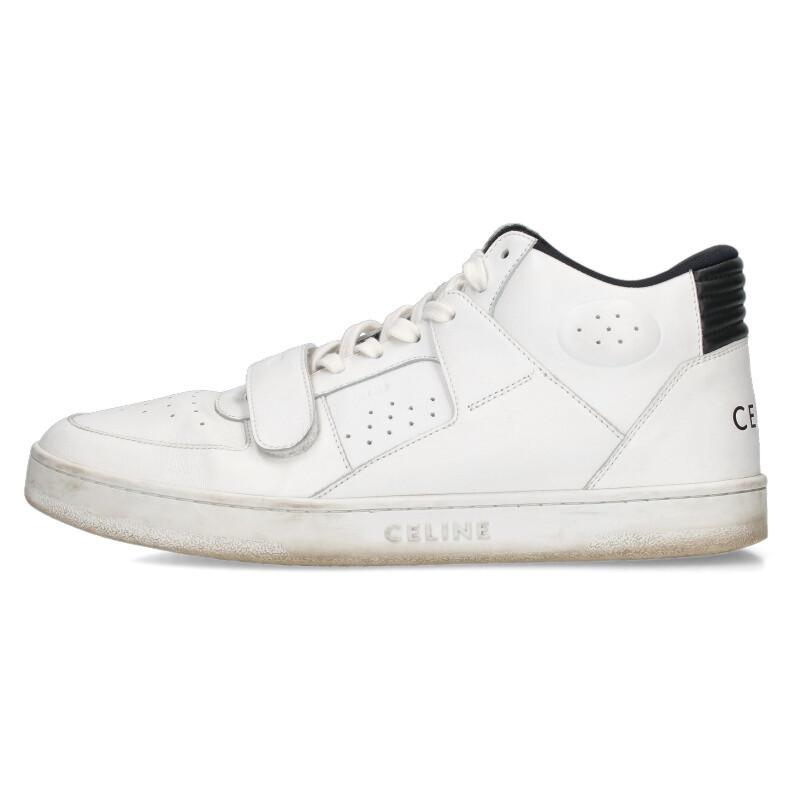 セリーヌ サイズ:44  CT-02 ベルクロストラップミッドスニーカー 中古 BS99 CELINE（セリーヌ） スニーカー サイズ:44 CT-02 ベルクロストラップ