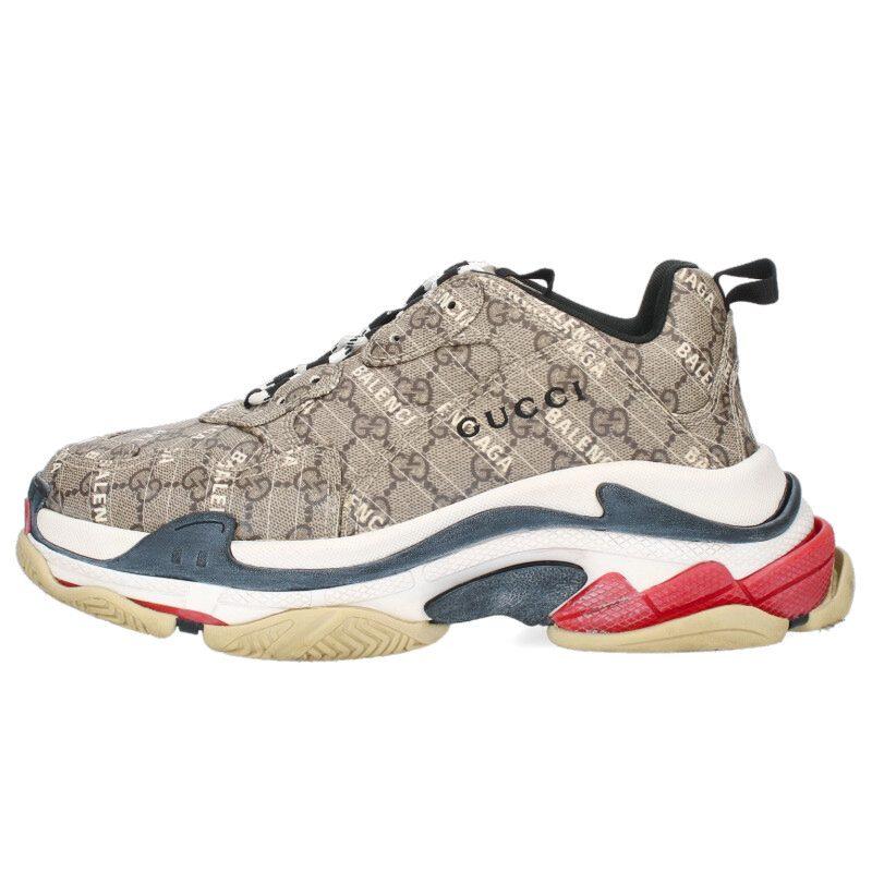 バレンシアガ サイズ:42  TRIPLE S TRAINERS トリプルエスレースアップスニーカー 中古 OM10 BALENCIAGA（バレンシアガ） スニーカー グッチ サイズ:42 TRIPLE S