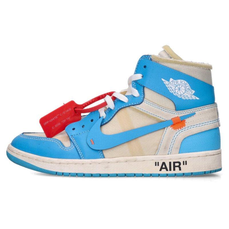 ナイキ オフホワイト サイズ:27cm  AIR JORDAN 1 POWDER BLUE UNC AQ0818-148 エアジョーダン1スニーカー 中古 BS99 NIKE（ナイキ） オフホワイト サイズ:27cm AIR JORDAN 1 POWDER BLUE