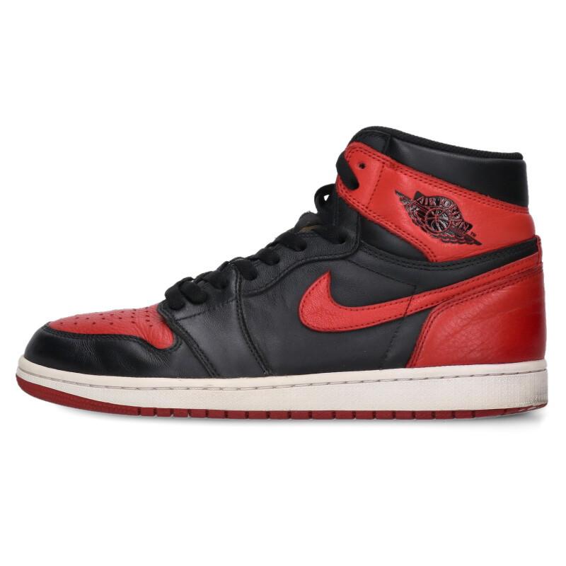 ナイキ サイズ:28.5cm  AIR JORDAN 1 RETRO HIGH OG BANNED 555088-001 エアジョーダン1レトロハイオージーバンドスニーカー 中古 SB01 NIKE（ナイキ） スニーカー 28.5cm AIR JORDAN 1 RETRO HIGH OG BANNED