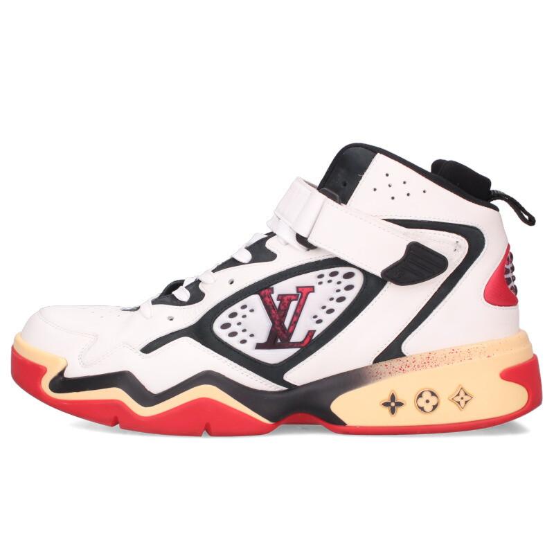 ルイヴィトン サイズ:9.5  LVトレイナー2・ライン ベルクロストラップハイカットスニーカー 中古 SS13 LOUIS VUITTON（ルイ・ヴィトン） スニーカー サイズ:9.5 LVトレイナー