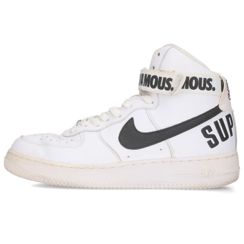 ナイキ  シュプリーム サイズ:27.5cm  AIR FORCE 1 HIGH SUPREME SP 698696-100 エアフォース1ハイスニーカー 中古 BS99 NIKE（ナイキ） スニーカー シュプリーム 27.5cm AIR FORCE 1 HIGH