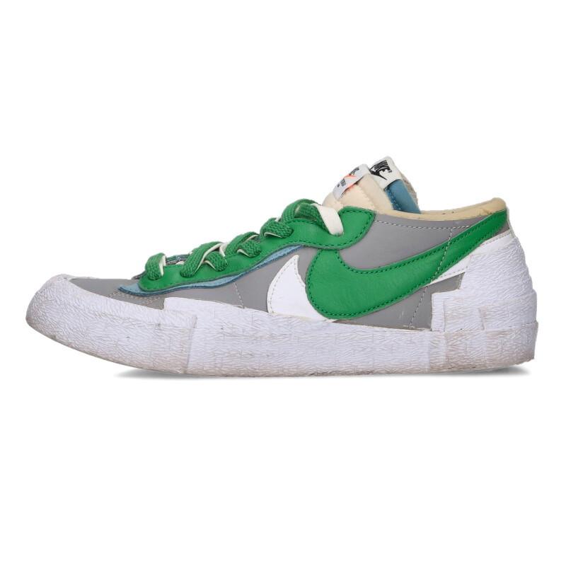 NIKE ナイキ スニーカー DD1877-001 sacai サカイ BLAZER LOW ブレーザー ローカット スニーカー ホワイト系 グレー系 グリーン系 24.5㎝【中古】 NIKE（ナイキ） スニーカー サカイ 25.5cm DD1877-001 BLAZER LOW
