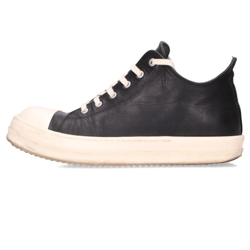 Rick Owens リックオウエンス RU01D3891 LOW SNEAKS レザー ローカット スニーカー ブラック ブラック系 42【中古】 Rick Owens（リック・オウエンス） サイズ:42 LOW SNEAKS RU01D3891