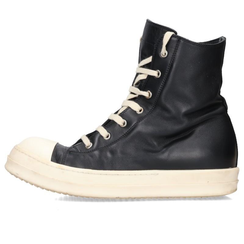 リックオウエンス  RAMONES RU21S6890LPO ラモーンズレザーハイカットスニーカー メンズ 41 Rick Owens（リック・オウエンス） サイズ:41 RAMONES RU21S6890LPO