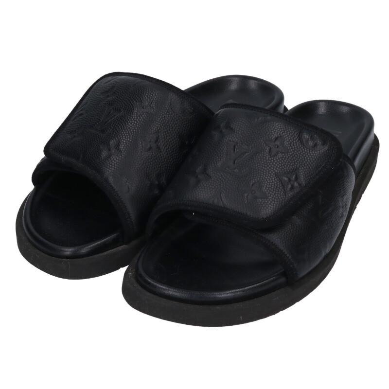 ルイヴィトン サイズ:7  マイアミ・ライン モノグラムレザーサンダル 中古 BS99 LOUIS VUITTON（ルイ・ヴィトン） サンダル サイズ:7 マイアミ・ライン