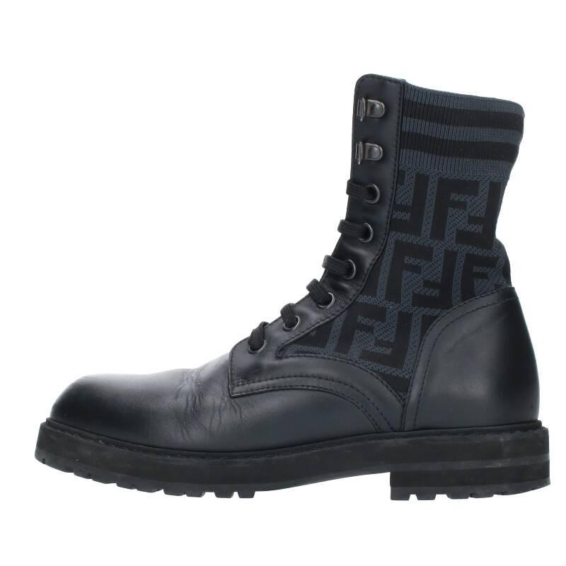 フェンディ 7U1398 ズッカデザインレースアップブーツ メンズ 8 | www