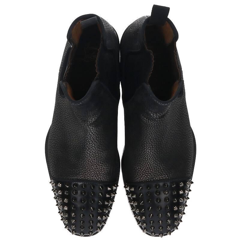 クリスチャンルブタン Christian Louboutin MELON SPIKES FLAT サイズ:41 サイドゴアスパイクレザーブーツ 中古 BS99｜rinkan｜04