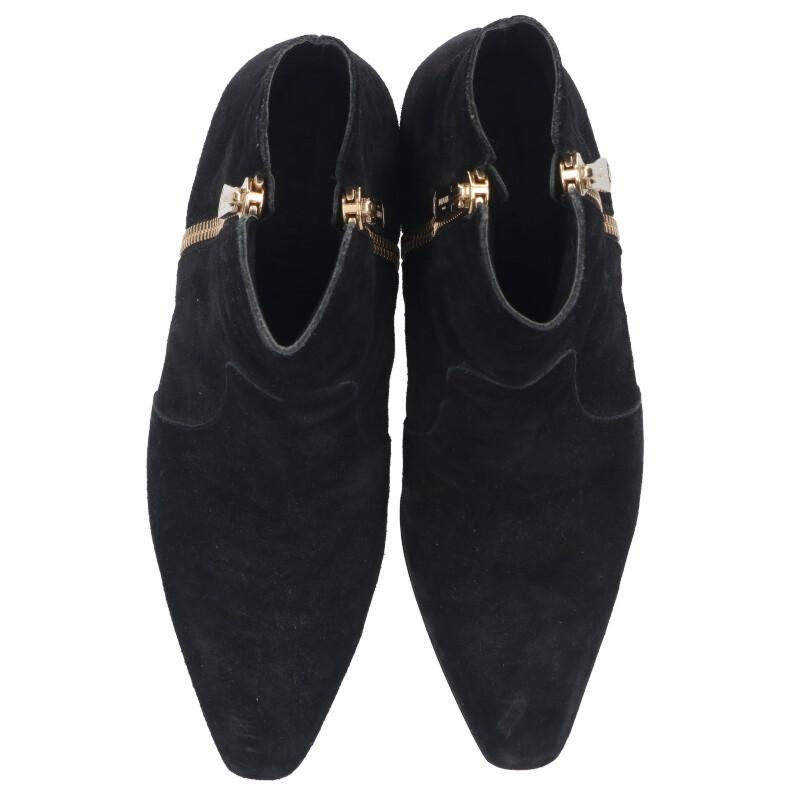 バルマン ダブルジップスエードヒールブーツ メンズ 41