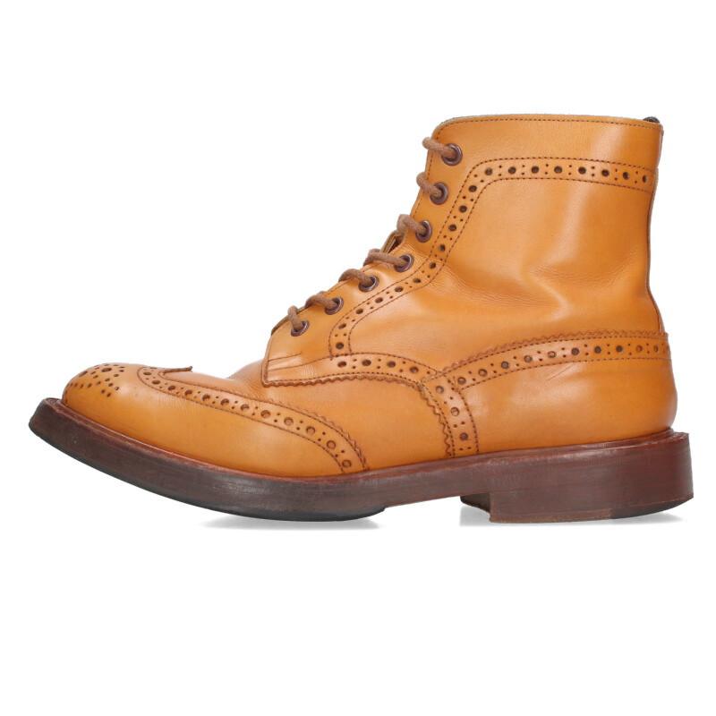 トリッカーズ サイズ:8.5  M2508 MALTON モールトン ウィングチップ メダリオン レースアップブーツ 中古 BS99 Tricker's（トリッカーズ） サイズ:8.5 M2508 MALTON モールトン