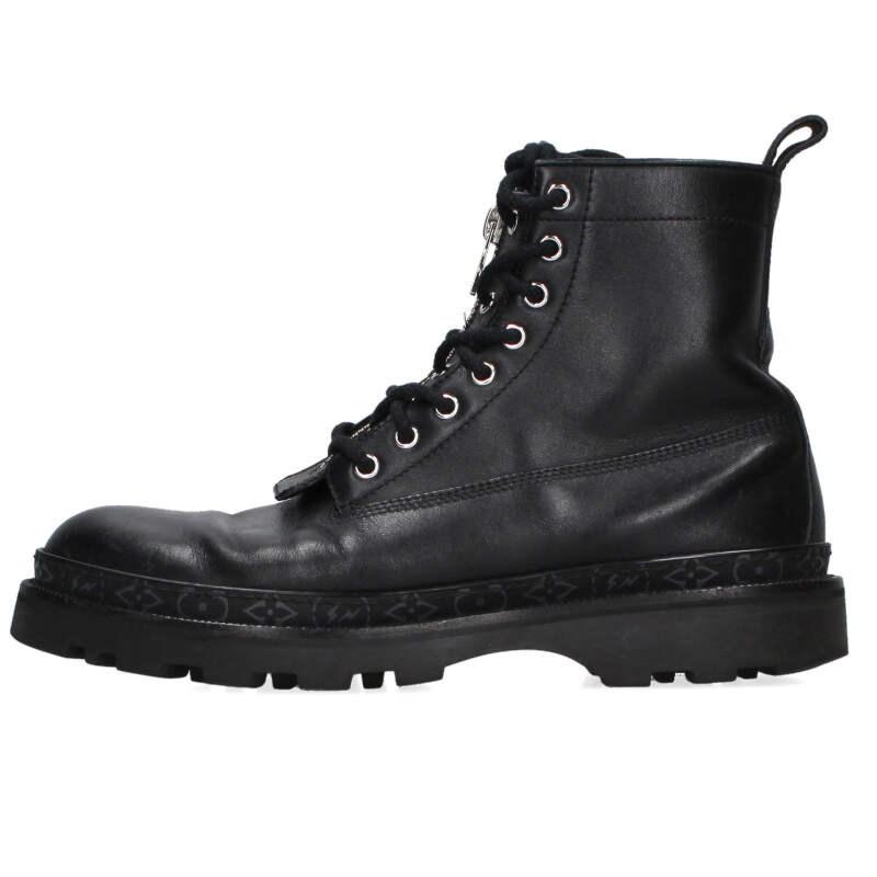 ルイヴィトン サイズ:8.5  Ankle Combat Boot アンクルコンバットレースアップブーツ 中古 BS99 LOUIS VUITTON（ルイ・ヴィトン） ブーツ サイズ:8.5 Ankle Combat