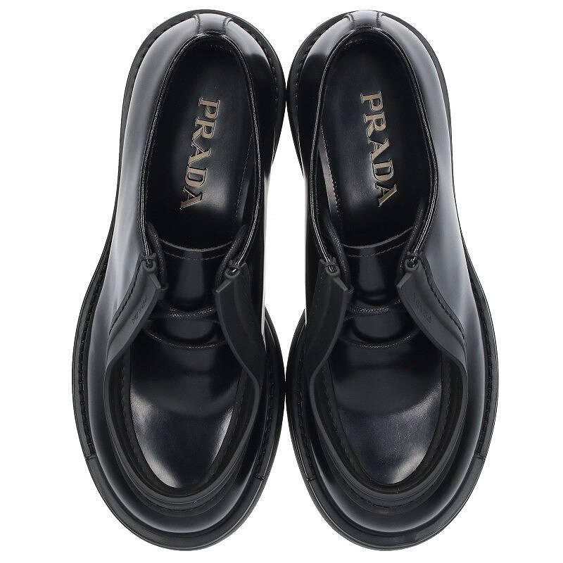 プラダ PRADA 23AW 2EG421 サイズ:6 ダイアパソン オペークブラッシュドレザーシューズ 新古品 SS13｜rinkan｜04