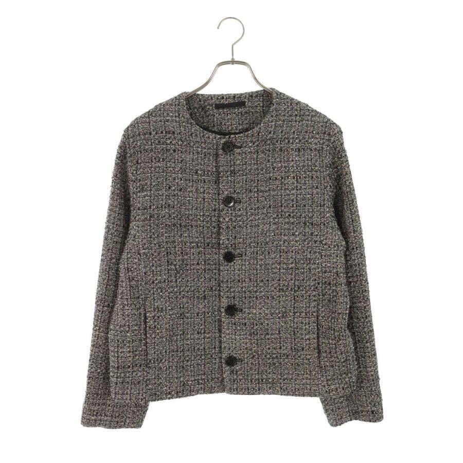 ユハ サイズ:3 ツイードノーカラージャケット 中古 BS99 JUHA（ユハ） サイズ:3 ツイードノーカラージャケット 中古 BS99