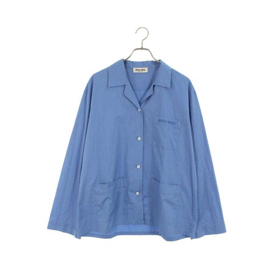 miu miu（ミュウミュウ） サイズ:40 MK1884 ロゴ刺繍ポプリン長袖