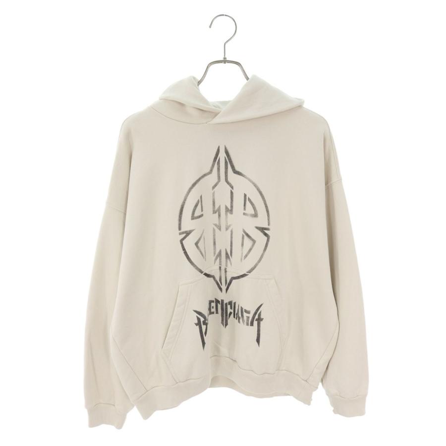 バレンシアガ  24AW  767877 TQVT3 メタルBBステンシルプルオーバーパーカー メンズ M BALENCIAGA（バレンシアガ） 24AW 767877 TQVT3 サイズ:M メタルBB