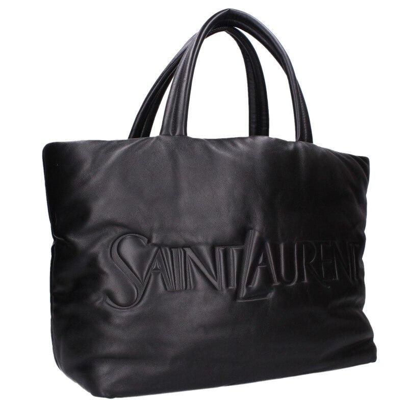 【未使用】SAINT LAURENT パファーレザートート　サンローラン　パリ SAINT LAURENT サンローランパリ 756269 ワイドパファーナッパレザー