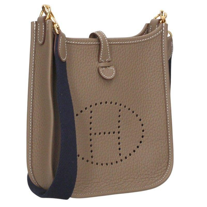 エルメス サイズ:TPM  エブリンTPM W刻印 G金具トリヨンクレマンス エトゥープショルダーバッグ 中古 GZ14 HERMES（エルメス） ショルダーバッグ エブリンTPM W刻印 G金具